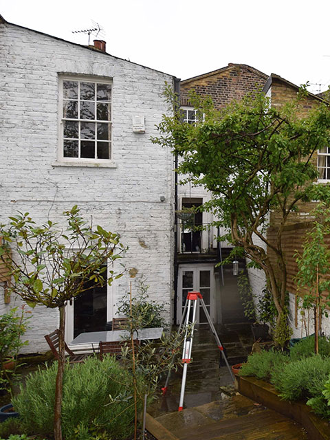 london terraced house before rear side return extension - grand designs