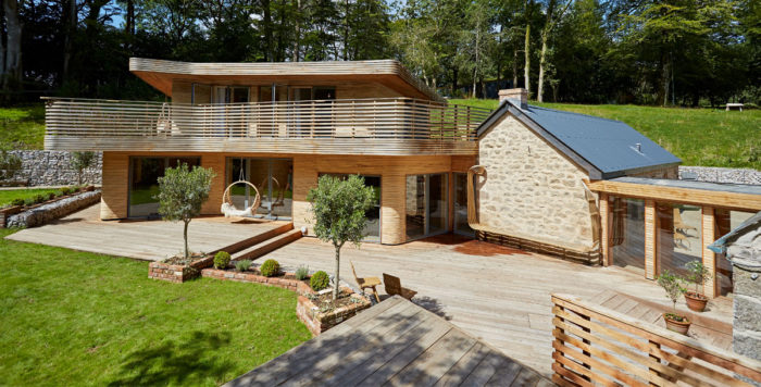 eco home with ground heat source pump in Cornwall