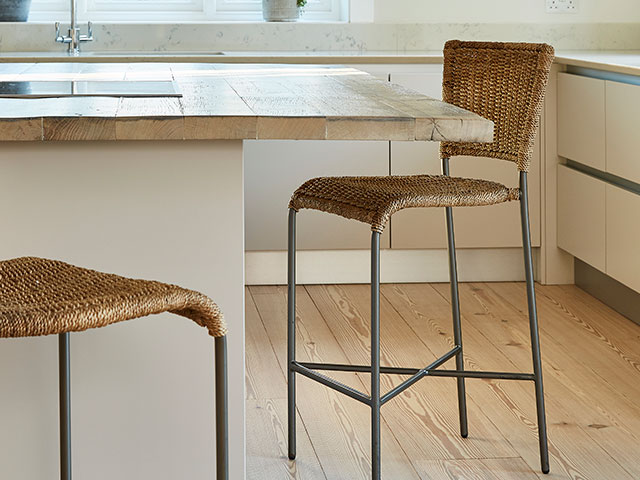 reclaimed wood flooring in a kitchen - grand designs