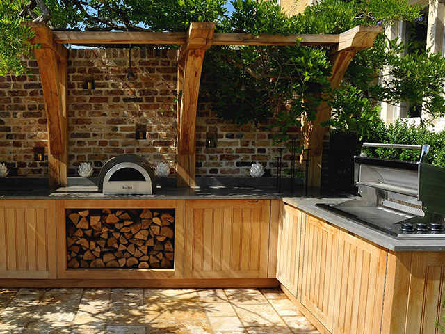 Bartholomew Landscapes outdoor wood kitchen - grand designs