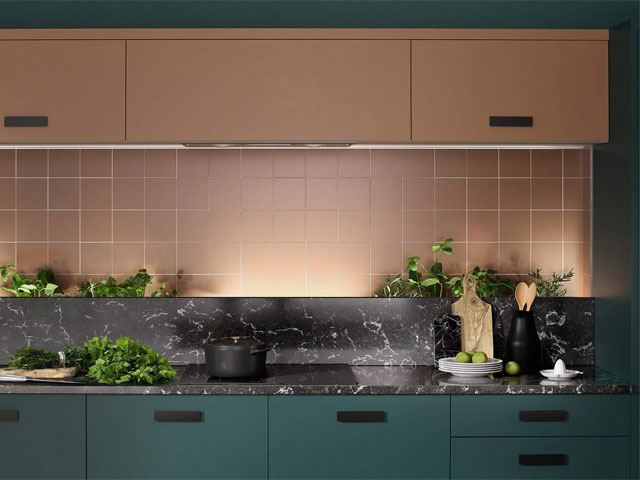 kitchen lighting ideas - uplight a splashback