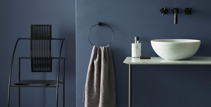 eco-friendly paint in navy blue from earthborn