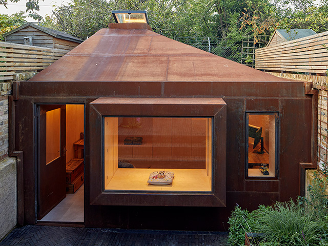 rise design studio garden bunker edmund sumner exterior cladding - grand designs - home improvements