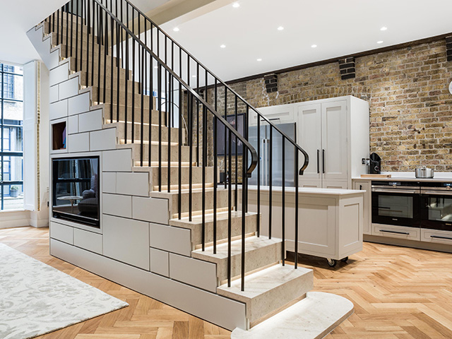 roundhouse kitchens staircase broken plan design - grand designs