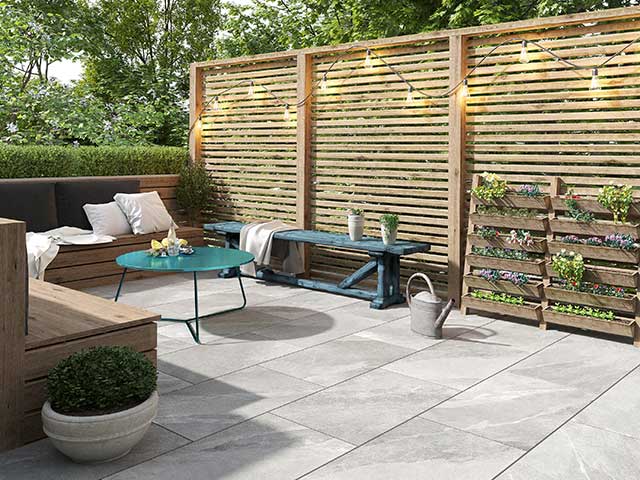 Porcelain outdoor tiles garden trends in courtyard space