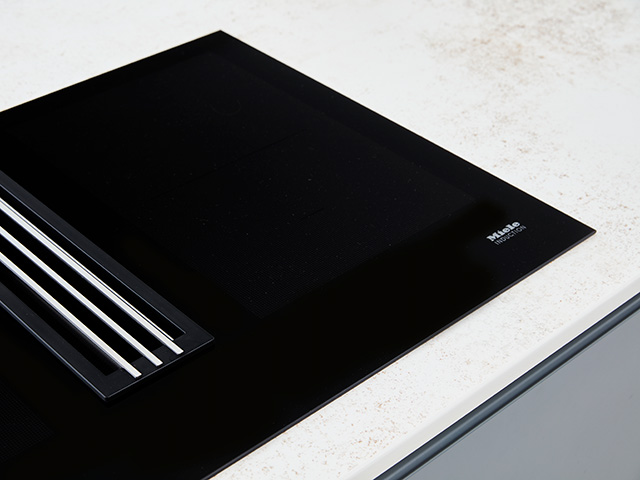 miele downdraft extractor set into work surface - home improvements - grand designs