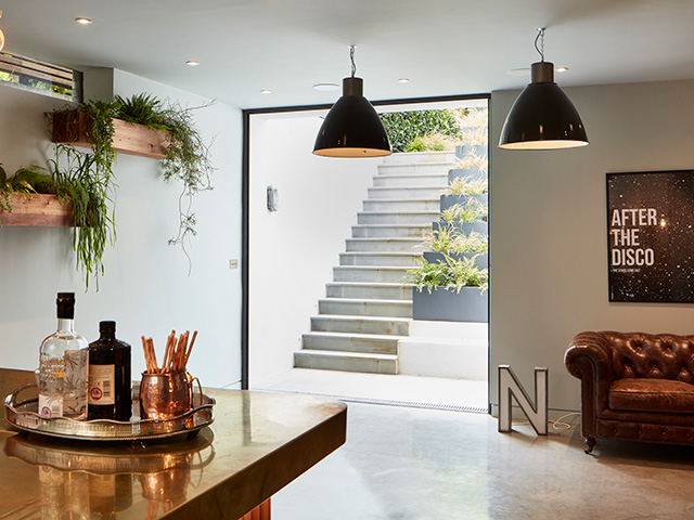 Basement extension view out to garden access - extensions - grand designs