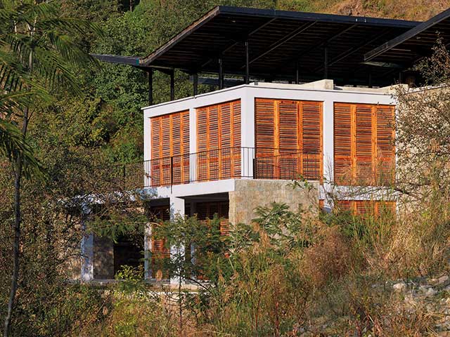 The Flying House designed by Martand Khosla of Romi Khosla Design Studios sustainable building materials