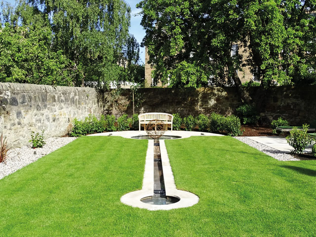A bespoke rill, designed and installed by Water Gems in a garden by Ruth Gebbie