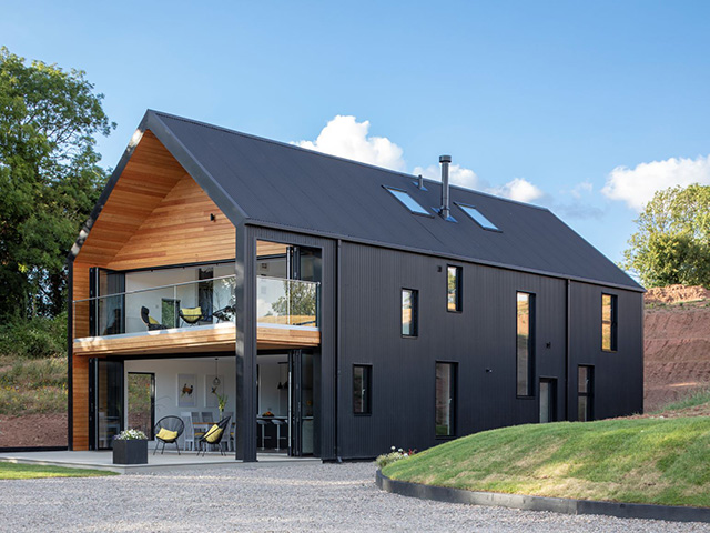 self build home with black cladding Photo: Mark Bolton - grand designs 