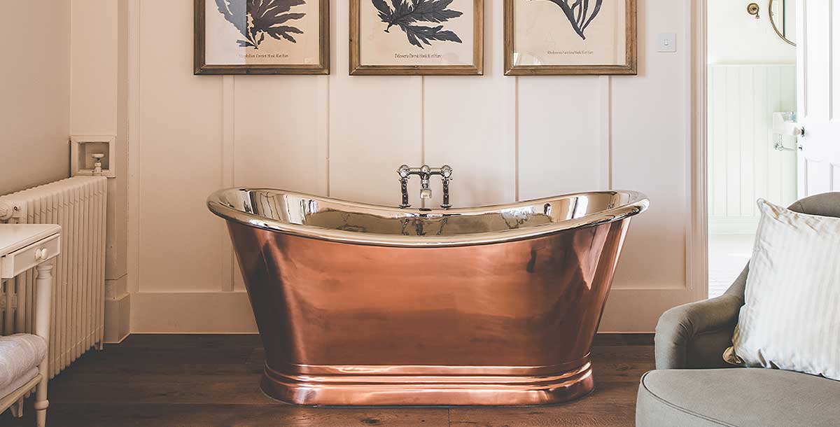 freestanding copper bath