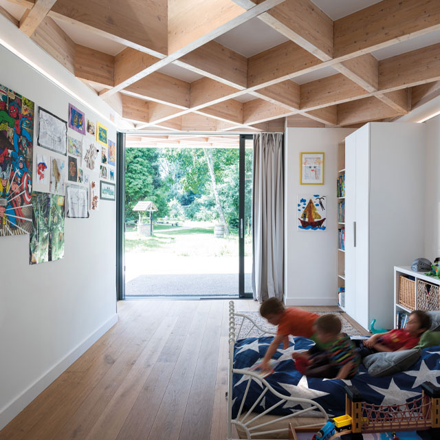 theo, oskar and lucas enjoying their new accessible home