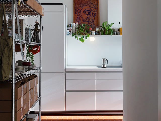 period home renovations kitchen with open storage