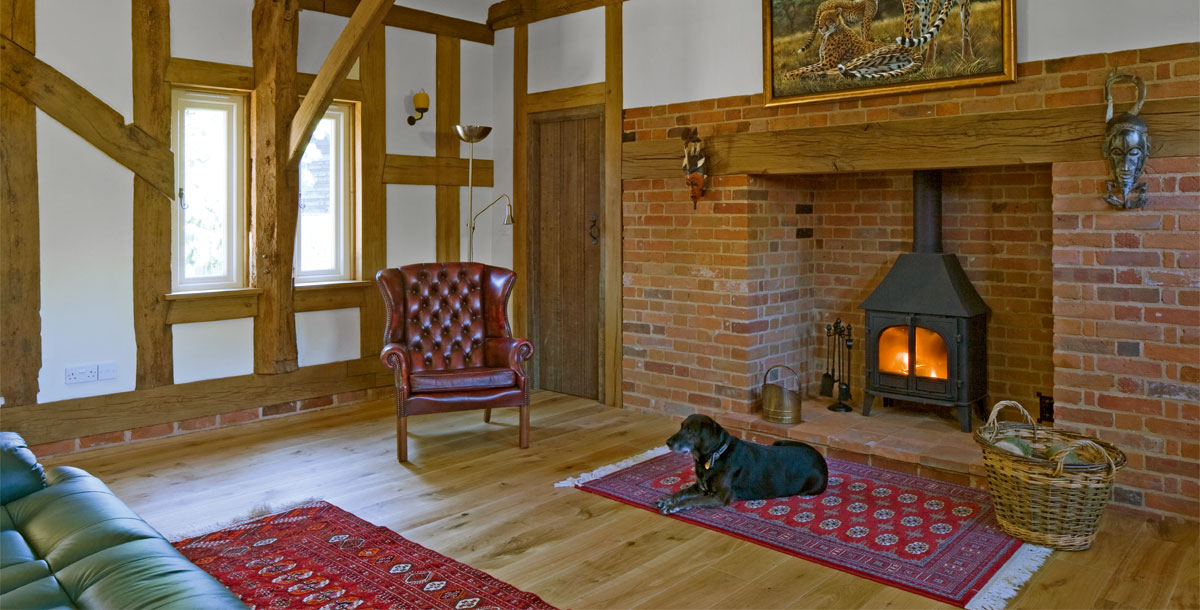 Inside the Tudor guildhall and derelict barn from Grand Designs, Stowmarket 2010