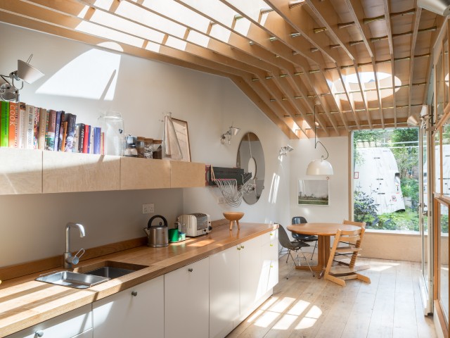 timber-framed side-return kitchen extension with lots of natural light