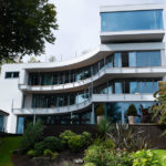 Looking up the hillside to the Grand Designs Brighton mansion