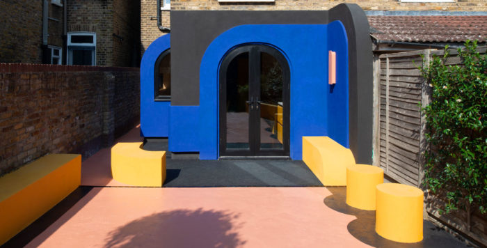 A colourful kitchen extension to a Victoria terrace house in Peckham