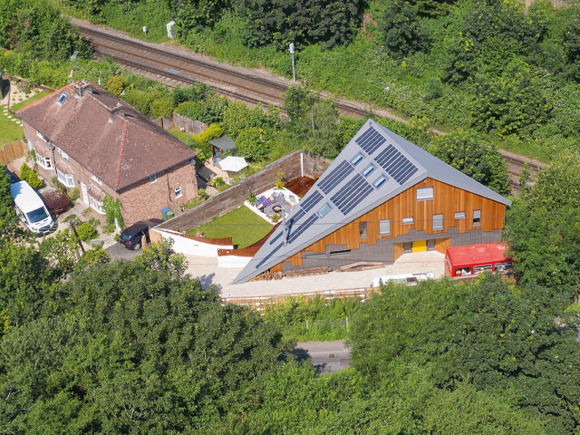 Olaf's triangle house in Billingshurst, West Sussex, from Grand Designs