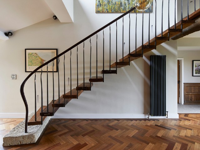bespoke timber floating staircase made from sustainable materials