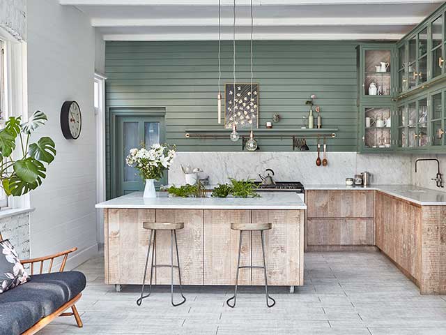 a moveable kitchen island on castors is ideal for a flexible kitchen space