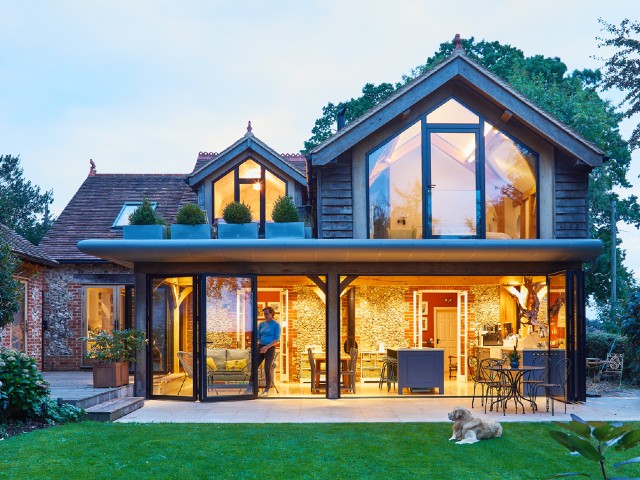 home renovation featuring large expanses of glazing and bifold doors to garden