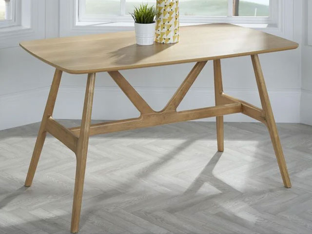 Torino oak finish dining table from SCS