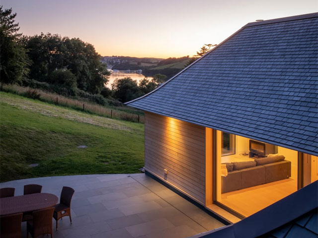 Boathouse wood awards winner roof details and outside terrace