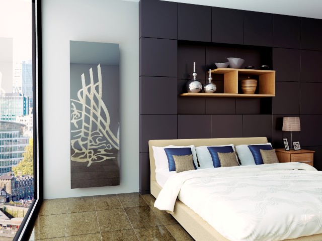 modern apartment with a bespoke wall art radiator