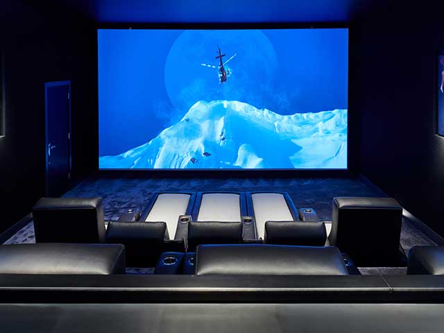 Home cinema set up immersive experience
