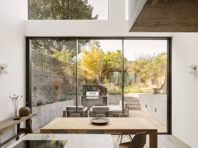 modern kitchen extension that connects to the garden in London