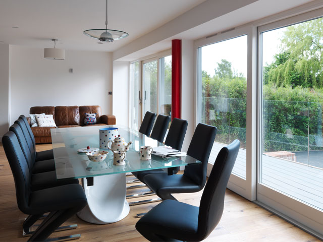 The dining room overlooks the garden. Photo: Chris Tubbs