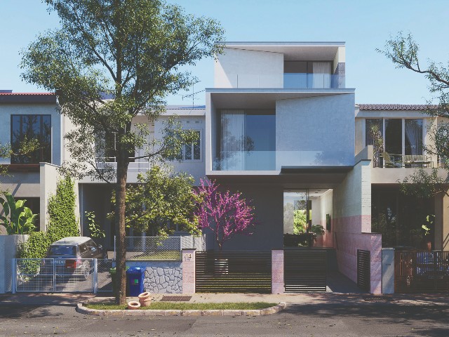 Architect-remodelled terrace house in contemporary block style