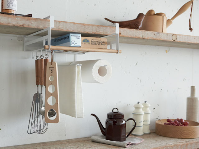 Yamazaki Tosca under-shelf steel and wood rack from Amara