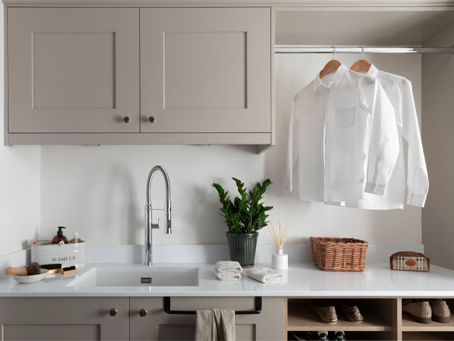 a utility room is one of the best kitchen organisation ideas for busy family life