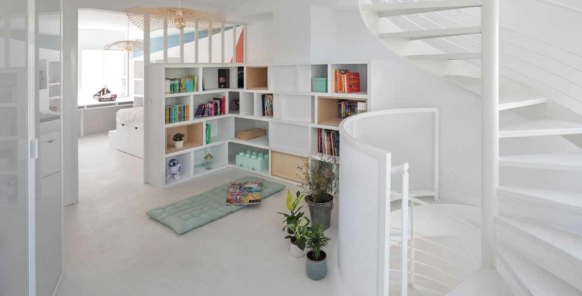 A seven-level, 4.8m wide home in La Butte Bergeyre, Paris, by Ajile