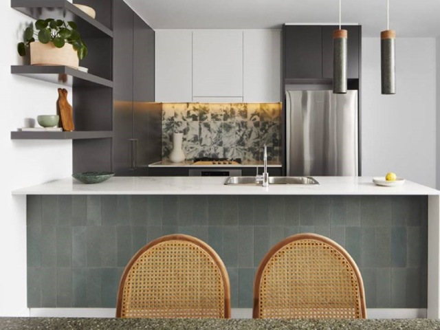 Apartment made with recycled products 'green ceramics'