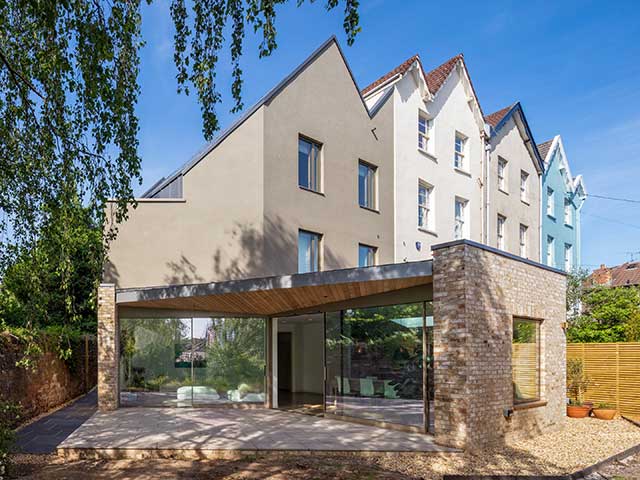 new end of terrace house with extension in bristol