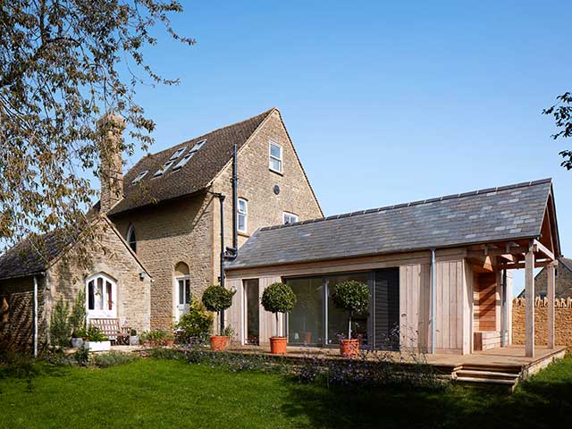 period home extension on single storey Victorian schoolhouse external view