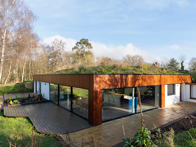 Earth shelter home Bletchley Buckinghamshire concrete house