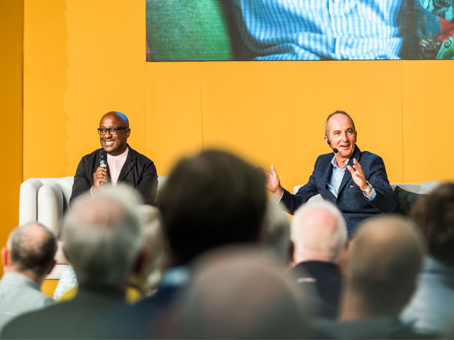 kevin mccloud and kunle barker at grand designs live