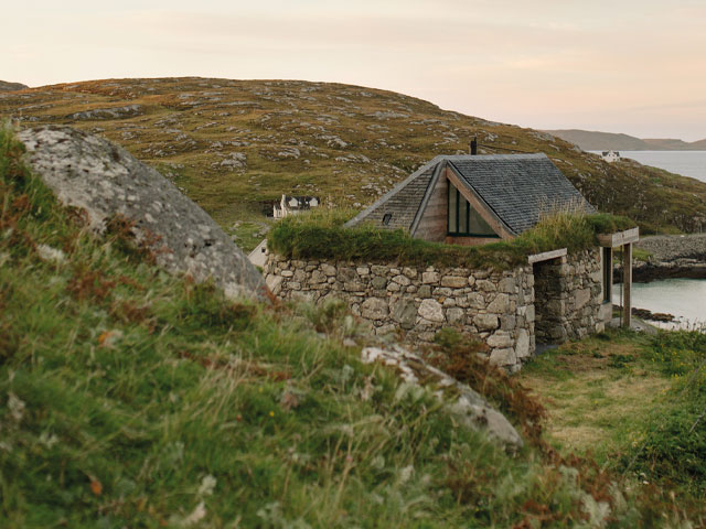 restored bothy on the Isle of Eriskay in the Outer Hebrides, Scotland