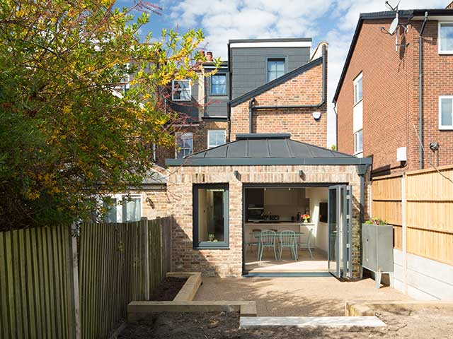 External view of eco kitchen extension