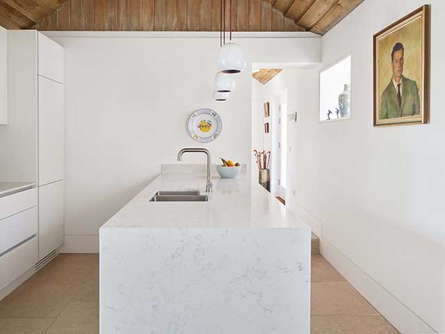 marble sink in single storey self build
