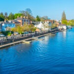 how to flood-proof your home: houses alongside river Dee in Chester