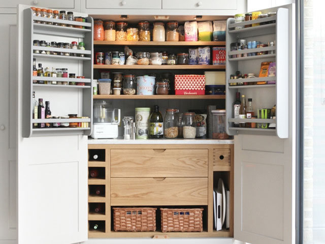 large bespoke larder cupboard by Higham Kitchens
