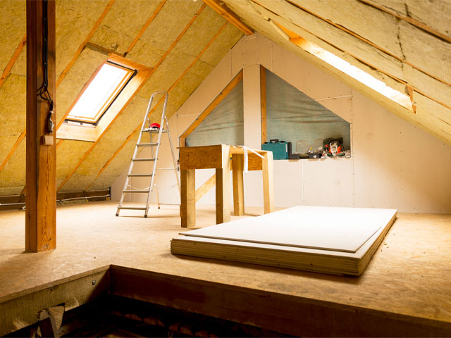 loft insulation with loft boarding