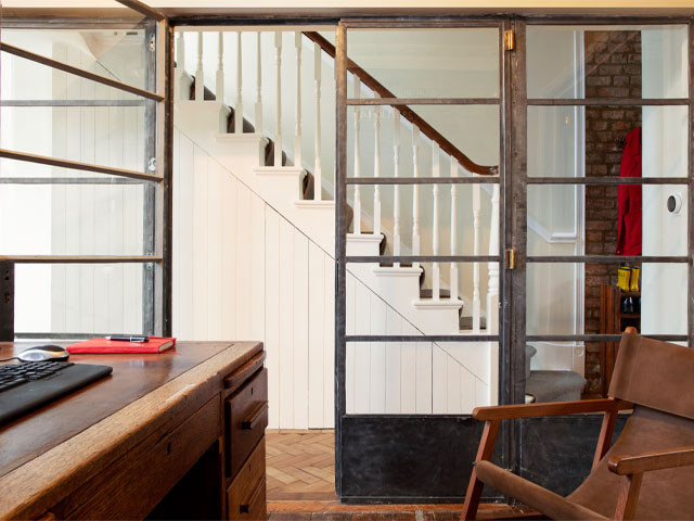 salvaged crittall doors in a whole-house renovation in islington