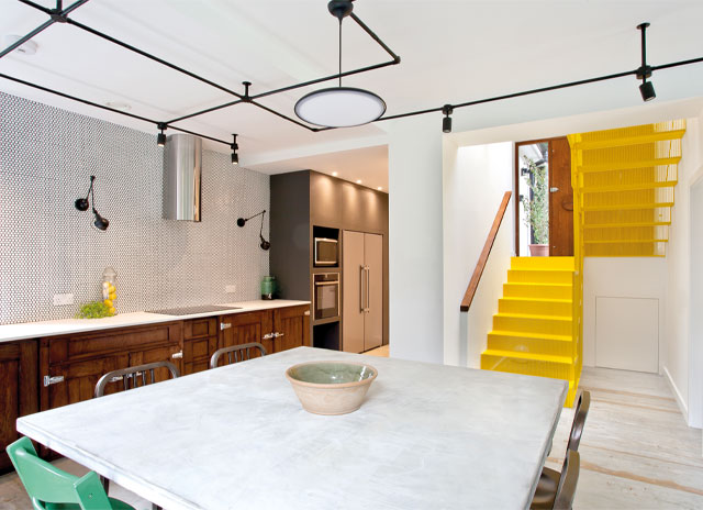 The kitchen in the Victorian gatehouse extension 