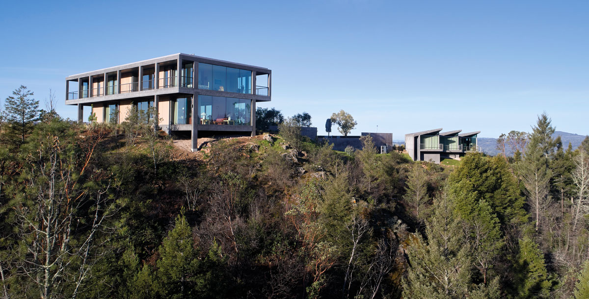 Hilltop home in California