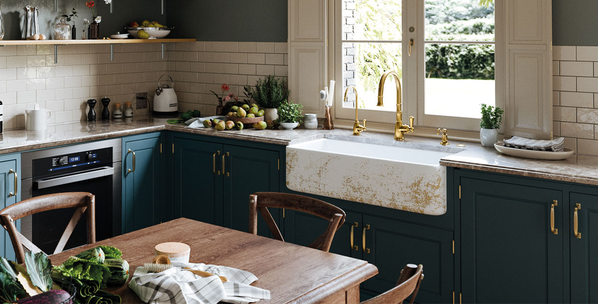 kitchen sink ideas: handmade fireclay butler sink